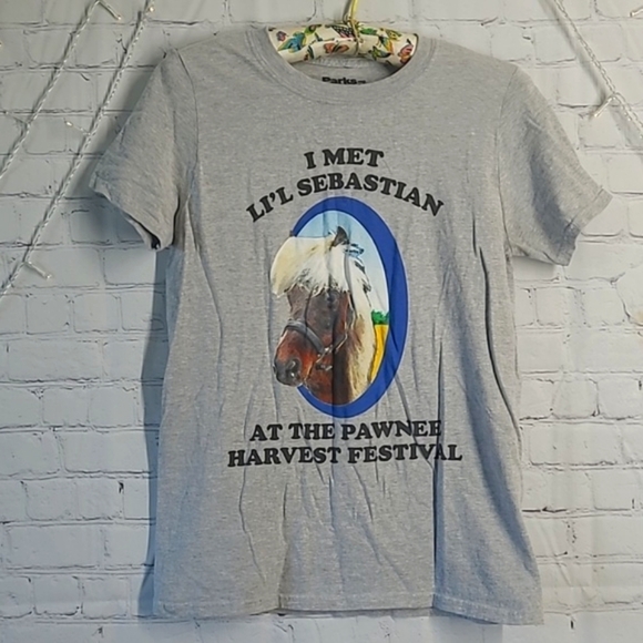 Parks and Recreation I Met Lil Sebastian Pawnee Indiana Harvest Festival Tee S - Picture 1 of 15